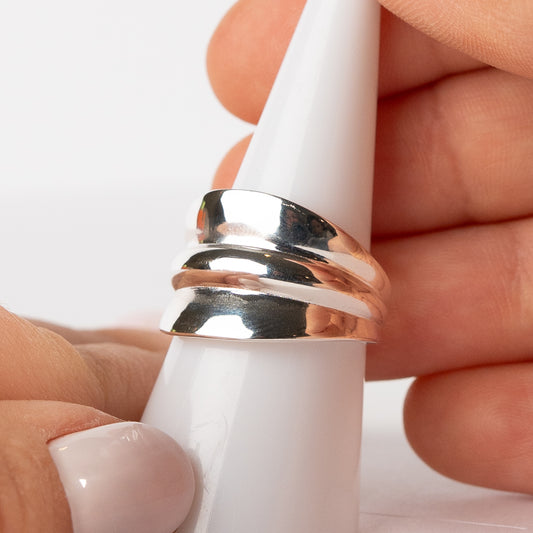 Anillo ajustable diseño chunky