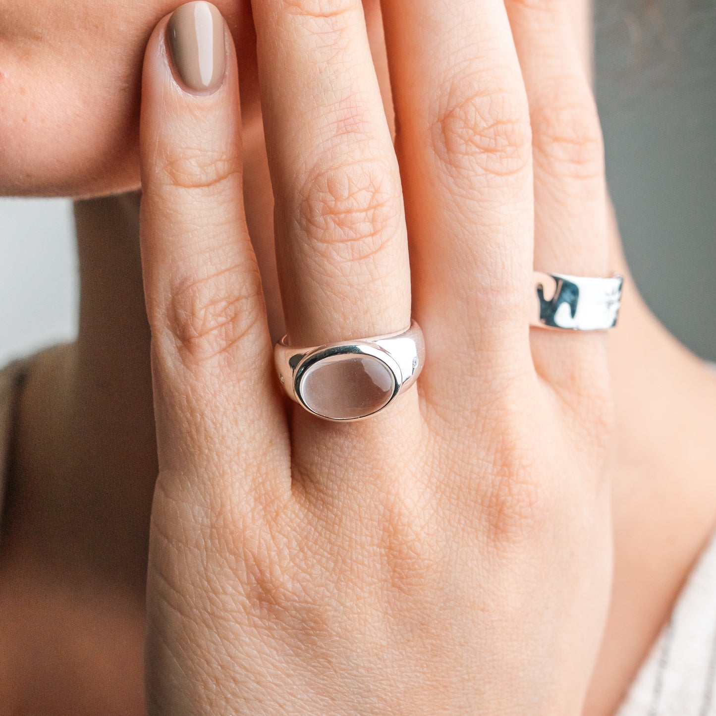 Anillo ajustable cristal transparente