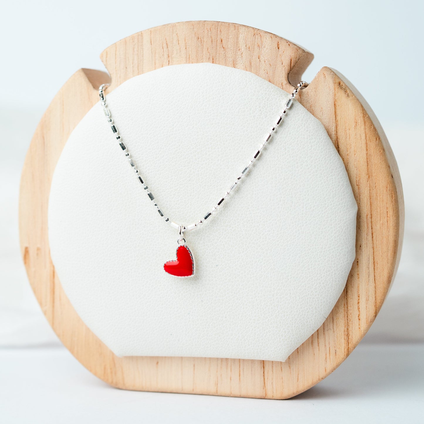 Collar corazón rojo