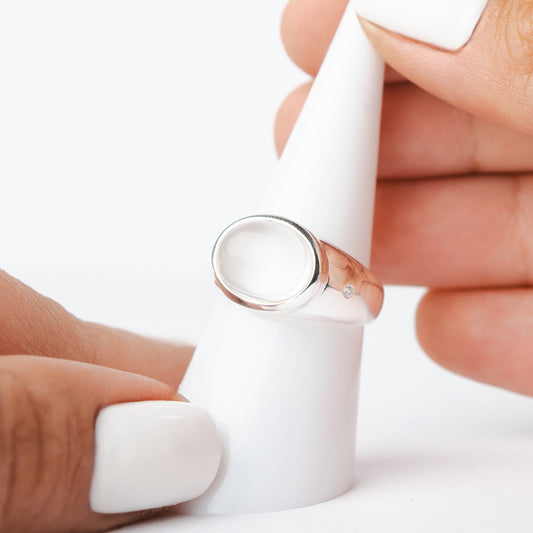 Anillo ajustable cristal transparente