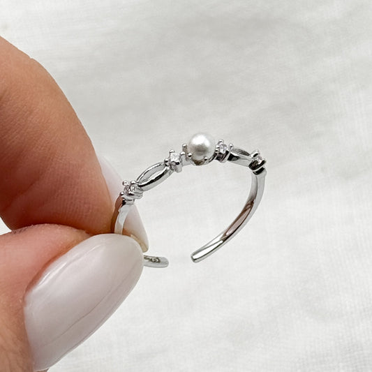 Anillo ajustable perla