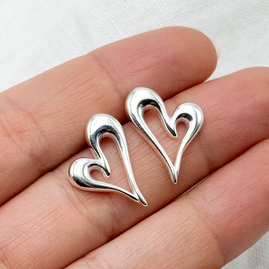Aros pegados corazón