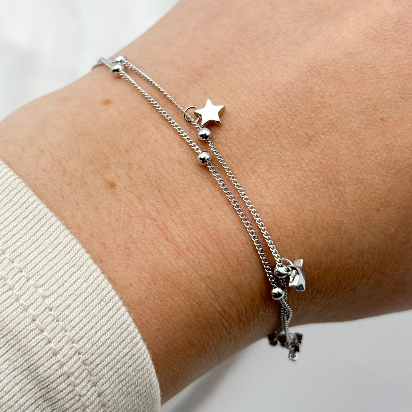 Pulsera doble estrellas