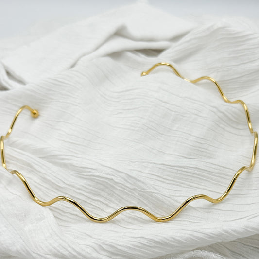 Collar chocker bañado en oro