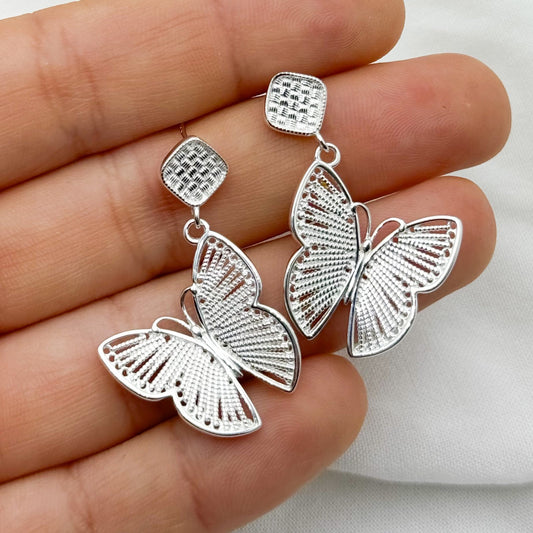 Aros colgante de mariposas