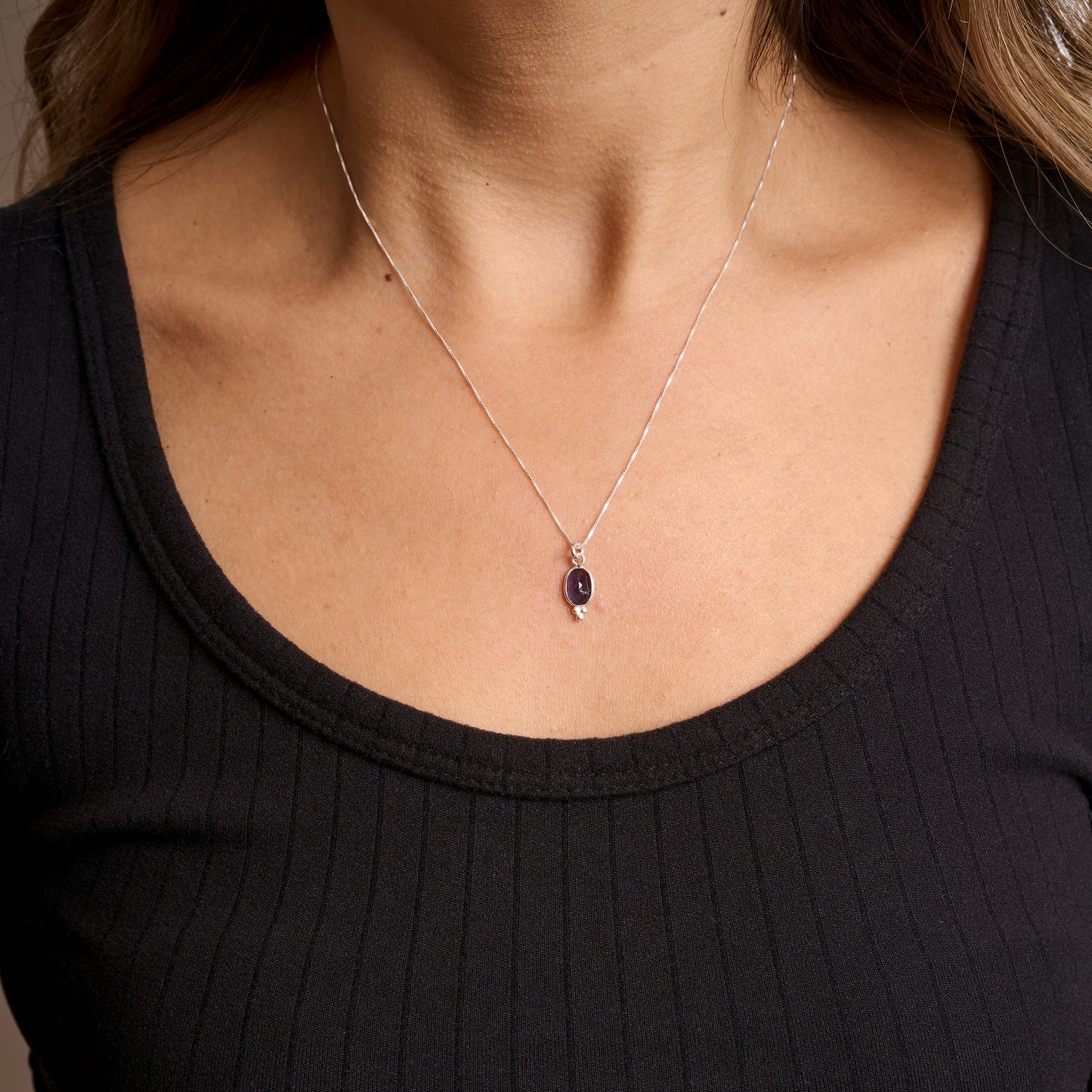 Collar cristal alma Lavanda