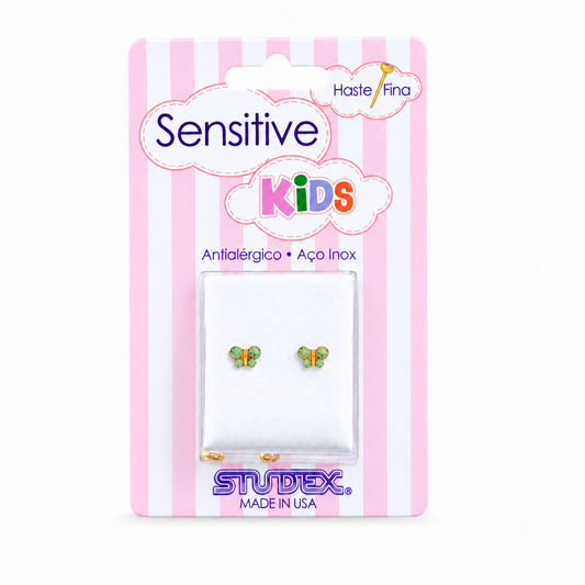 Aros pegados Petit Butterfly bañado en oro