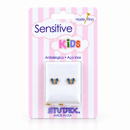Aros pegados Petit Butterfly bañado en oro