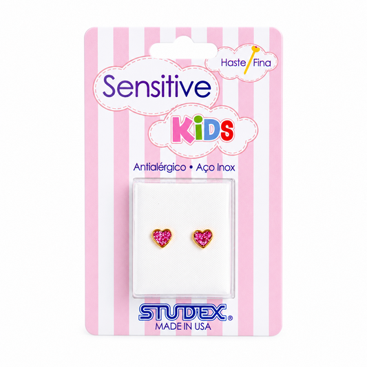 Aros pegados Lovely bañado en oro