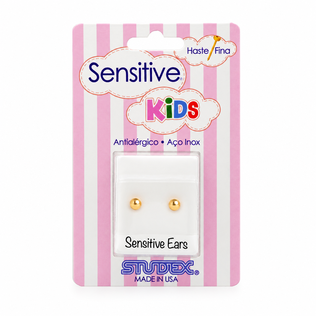 Aros pegados Punto petit bañado en oro
