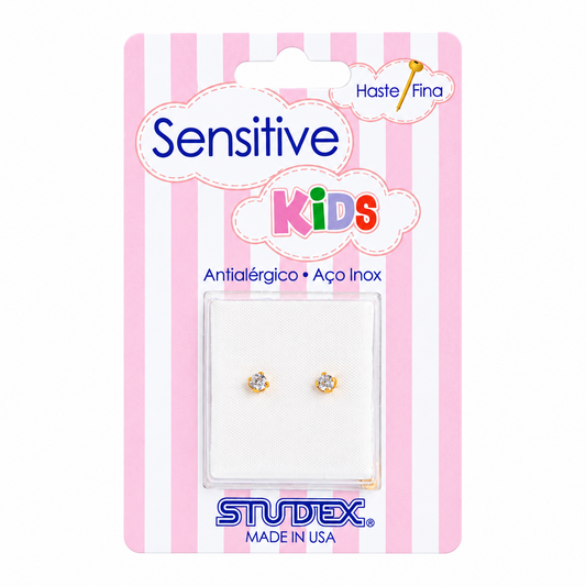 Aros pegados Tiffany petit bañado en oro