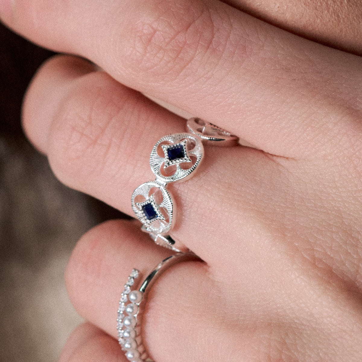 Anillo ajustable Azul Imperial