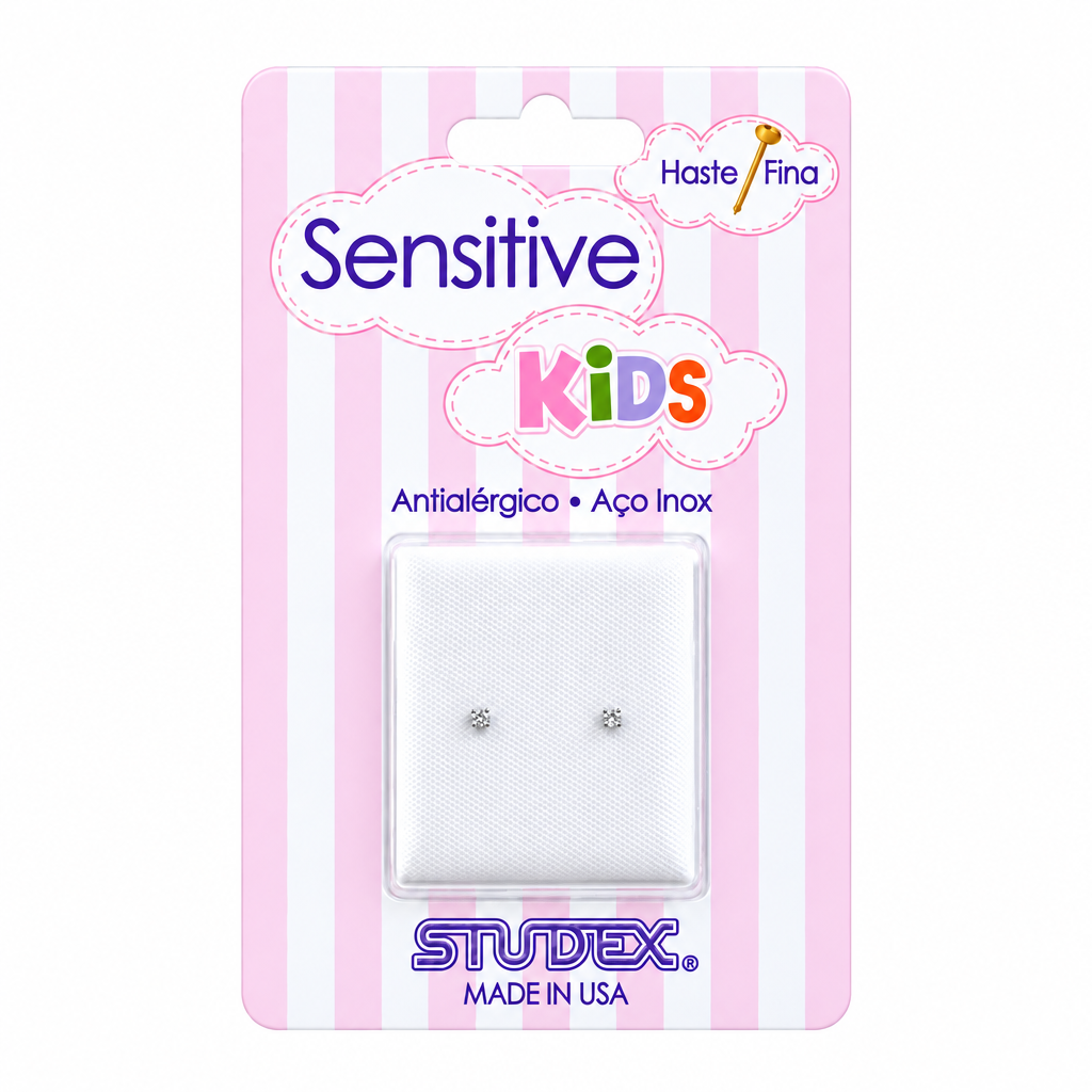 Aros pegados petit silver cristal