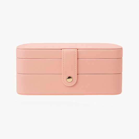 Joyero mediano doble rosa